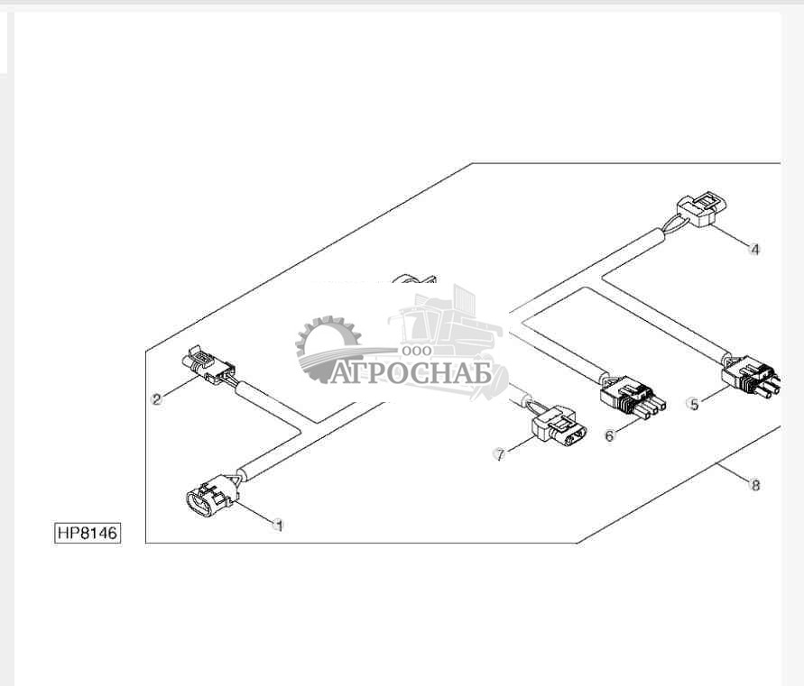 Жгут проводов зернового бункера 